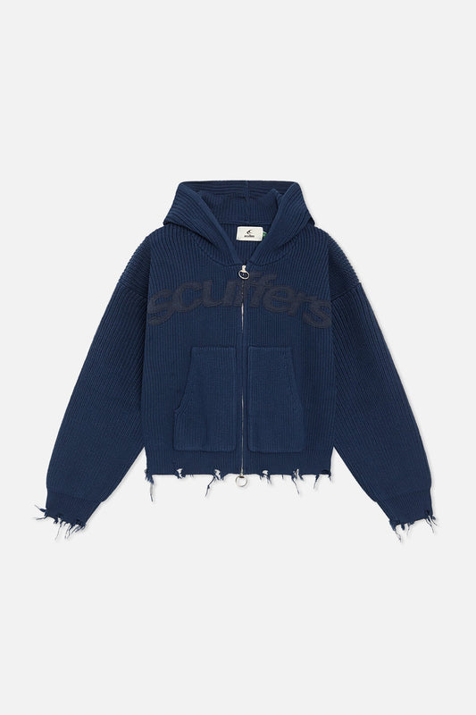 Buzz Navy Knit Zipper